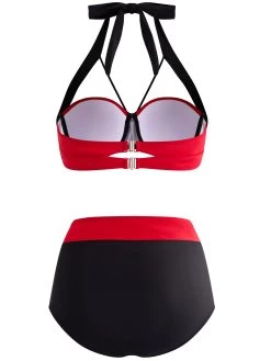Bowknot High Waisted Color Block Bikini Set 7 Bowknot High Waisted Color Block Bikini Set -Modlily 1697971377609373789