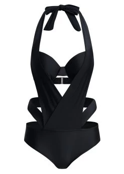 Halter Cutout Detail One Piece Swimwear -Modlily 1698030915818951803