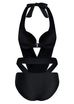 Halter Cutout Detail One Piece Swimwear -Modlily 1698030915963827608