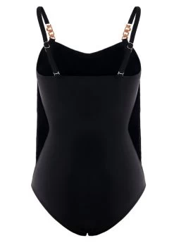 Tassel Black Mesh One Piece Swimwear 7 Tassel Black Mesh One Piece Swimwear -Modlily 1698037461395061482