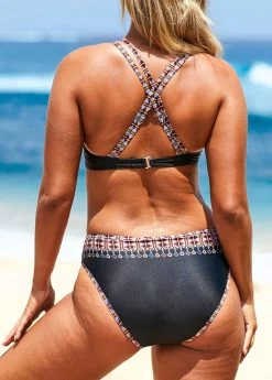 Tribal Print Criss Cross Back Bikini Set -Modlily 233754 P 16086158172128