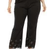 Plus Size Pierced Elastic Waist Pants