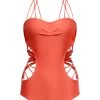 Tie Back Cutout Detail One Piece Swimwear