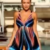 Printed Spaghetti Strap One Piece Swimwear