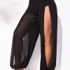 High Waisted Mesh Cutout Leg Beach Pants