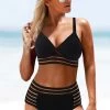 Sheer Mesh High Waisted Bikini Set