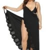 Plus Size Pierced Dettail Spaghetti Strap Cover Up