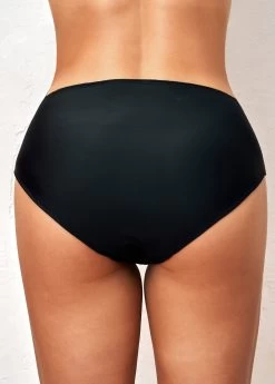 Plus Size Black High Waisted Swimwear Panty -Modlily 288527 P 16415209620561 18