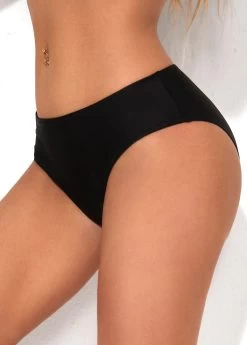 Low Waist Black Bikini Bottom For Women 8 Low Waist Black Bikini Bottom For Women -Modlily 288528 P 16371429440522