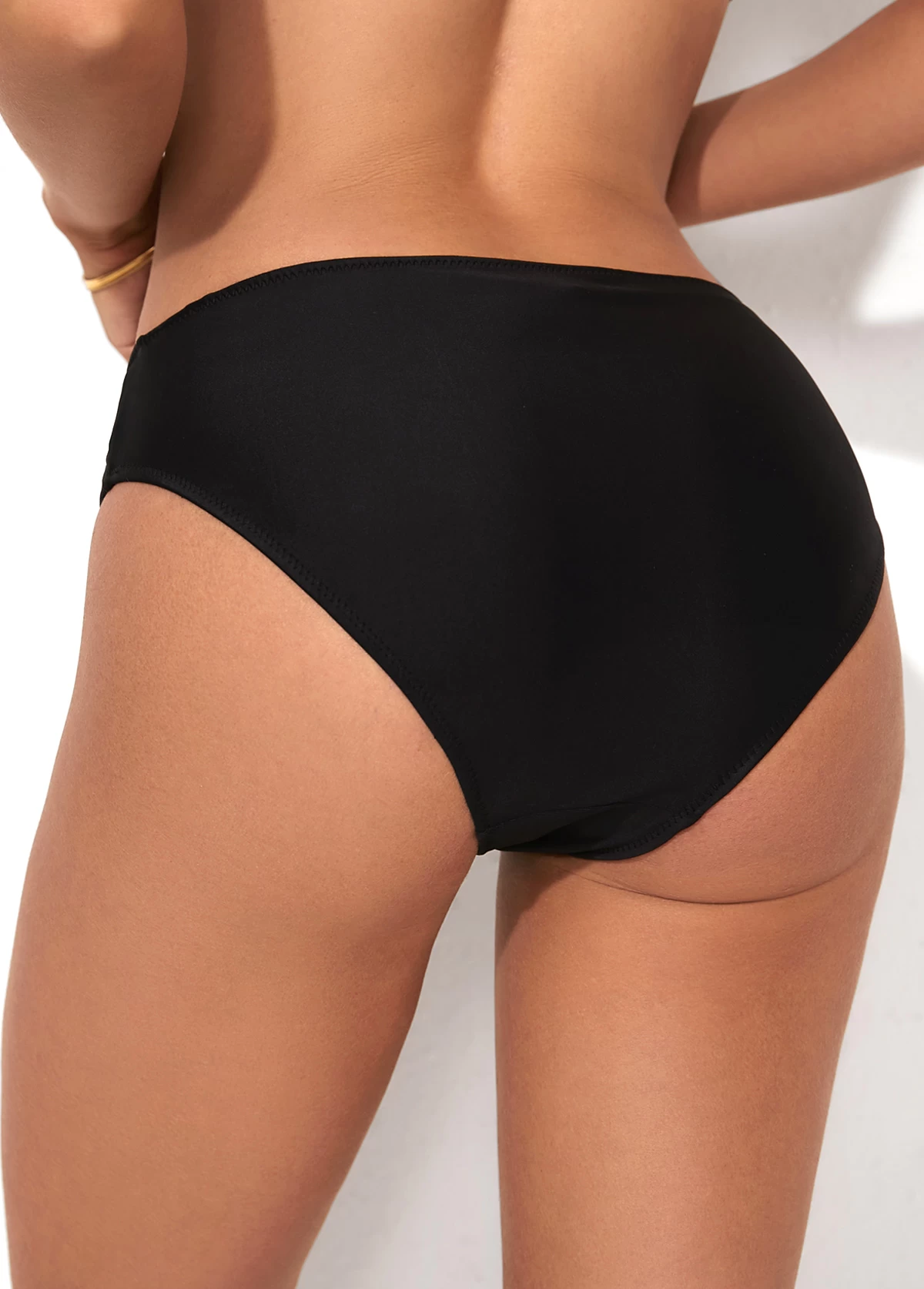 Low Waist Black Bikini Bottom For Women 2 Low Waist Black Bikini Bottom For Women - Image 2