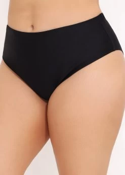 Plus Size Black High Waisted Swimwear Panty -Modlily 288534 P 16415204692593 1