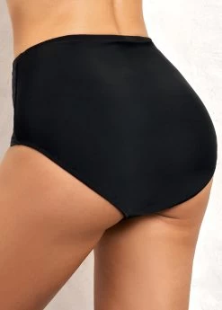 Criss Cross Black Mesh Swimdress Set -Modlily 293407 P 16415205230191 4