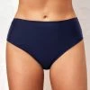 Mid Waisted Navy Skinny Bikini Bottom