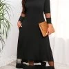 Black Pocket Plus Size Maxi Dress