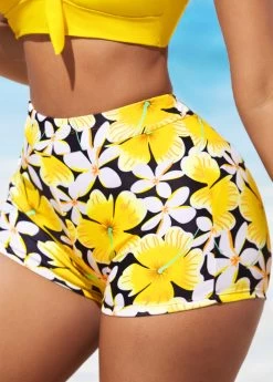 Bowknot Yellow Tie Back Bikini Set -Modlily 318713 P 16697193730382