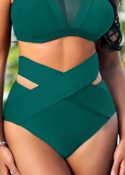 Patchwork Turquoise Sheer Mesh Bikini Set 9 Patchwork Turquoise Sheer Mesh Bikini Set -Modlily 319071 P 16697767820600