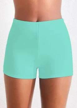 Mid Waisted Mint Green Swim Shorts