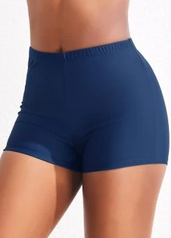 Mid Waisted Blue Swimwear Shorts -Modlily 319910 P 16739420525712