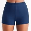 Mid Waisted Blue Swimwear Shorts