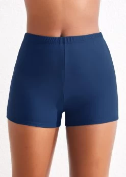 Mid Waisted Blue Swimwear Shorts