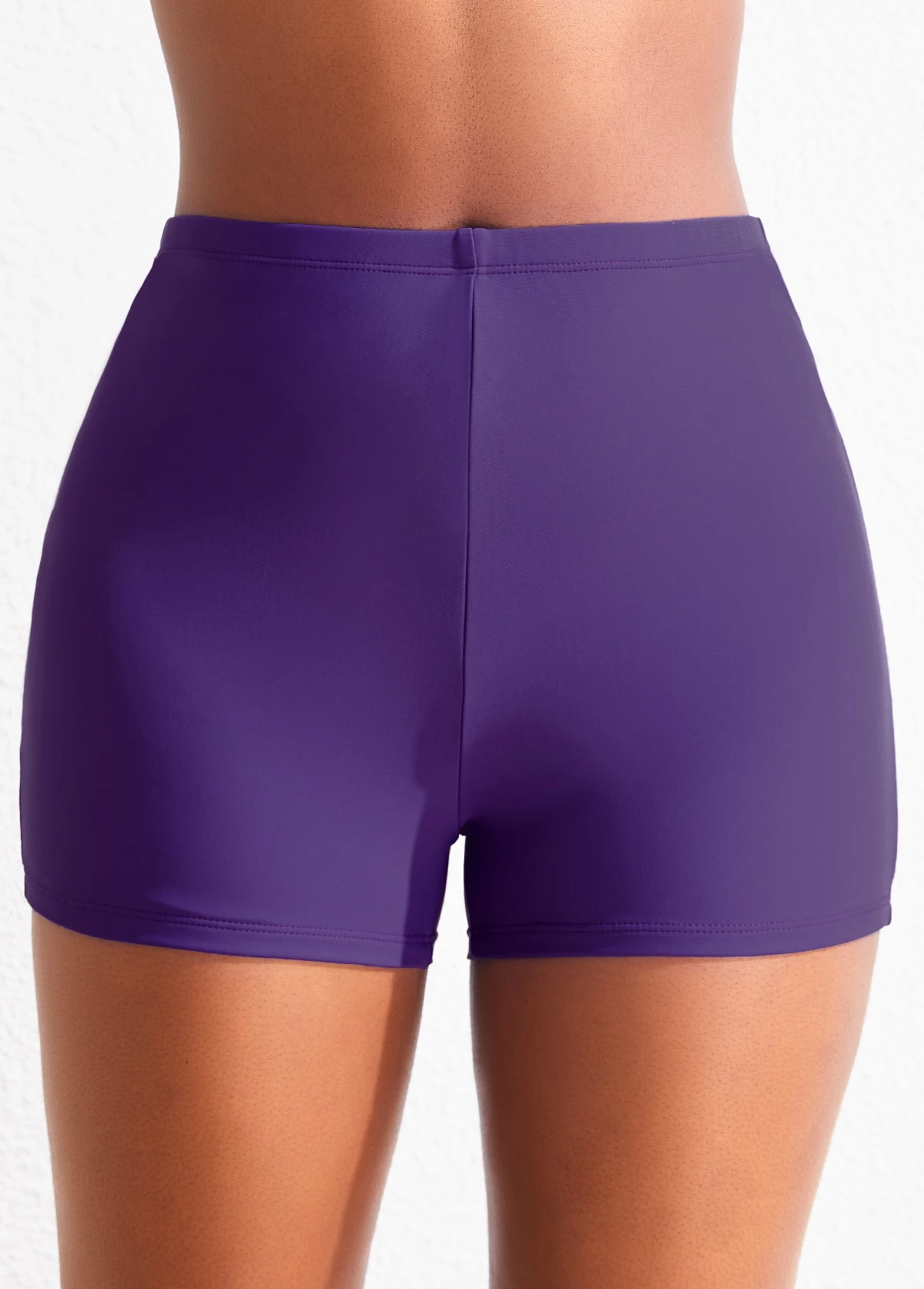 Mid Waisted Dark Purple Swimwear Shorts 1 Mid Waisted Dark Purple Swimwear Shorts