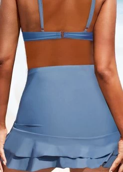 Dusty Blue Criss Cross Bikini Set -Modlily 321349 P 1675391096838