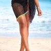 Mesh Ombre Black Cover Up Skirt