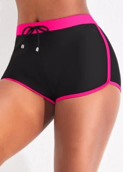 Hollow Criss Cross Hot Pink Bikini Set -Modlily 322777 P 16722265984262