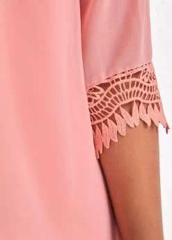 Plus Size Dusty Pink Fake 2in1 Dress -Modlily 324185 P 16736195302663