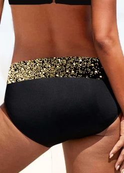 Criss Cross Gold Shinning Bikini Set -Modlily 324828 P 1674030762810