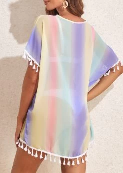Tassel Ombre Multi Color Cover Up -Modlily 327132 P 16806042536211