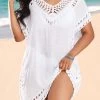 Weave Design Patchwork White Cover Up
