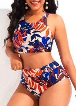Two Piece High Waisted Bikini Set -Modlily 331449 P 16844729105543