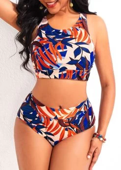 Two Piece High Waisted Bikini Set -Modlily 331449 P 16844729107404