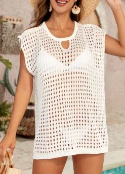 Cut Out Design Hole White Cover Up -Modlily 333563 P 16847357610172