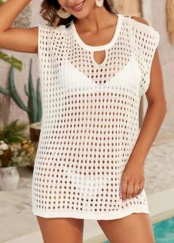 Cut Out Design Hole White Cover Up